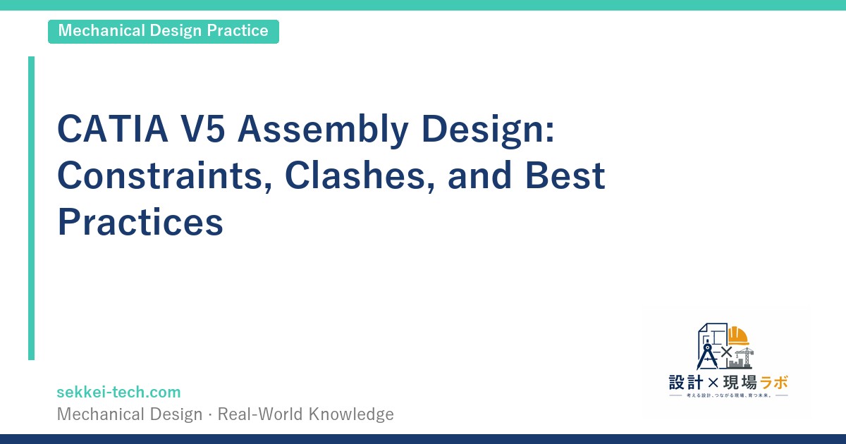 CATIA V5 Assembly Design: Constraints, Clashes, and Best Practices