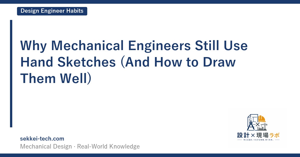 Why Mechanical Engineers Still Use Hand Sketches (And How to Draw Them Well)