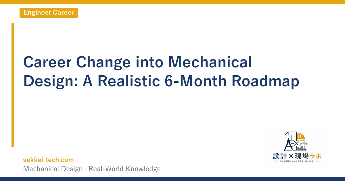 Career Change into Mechanical Design: A Realistic 6-Month Roadmap