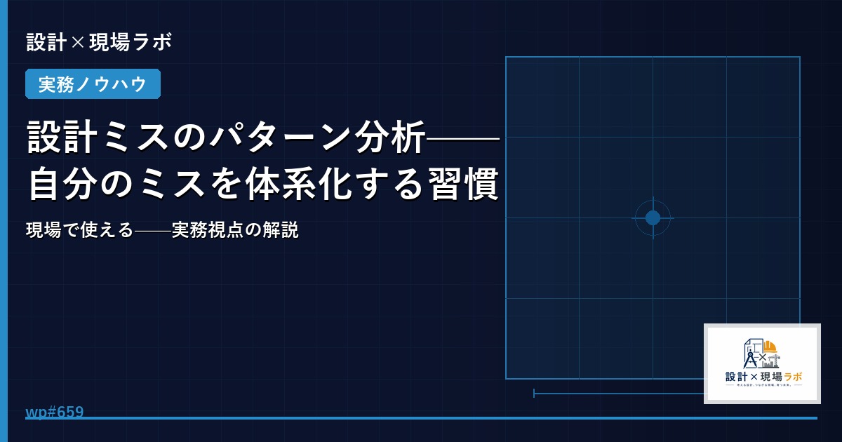 設計ミスのパターン分析——自分のミスを体系化する習慣