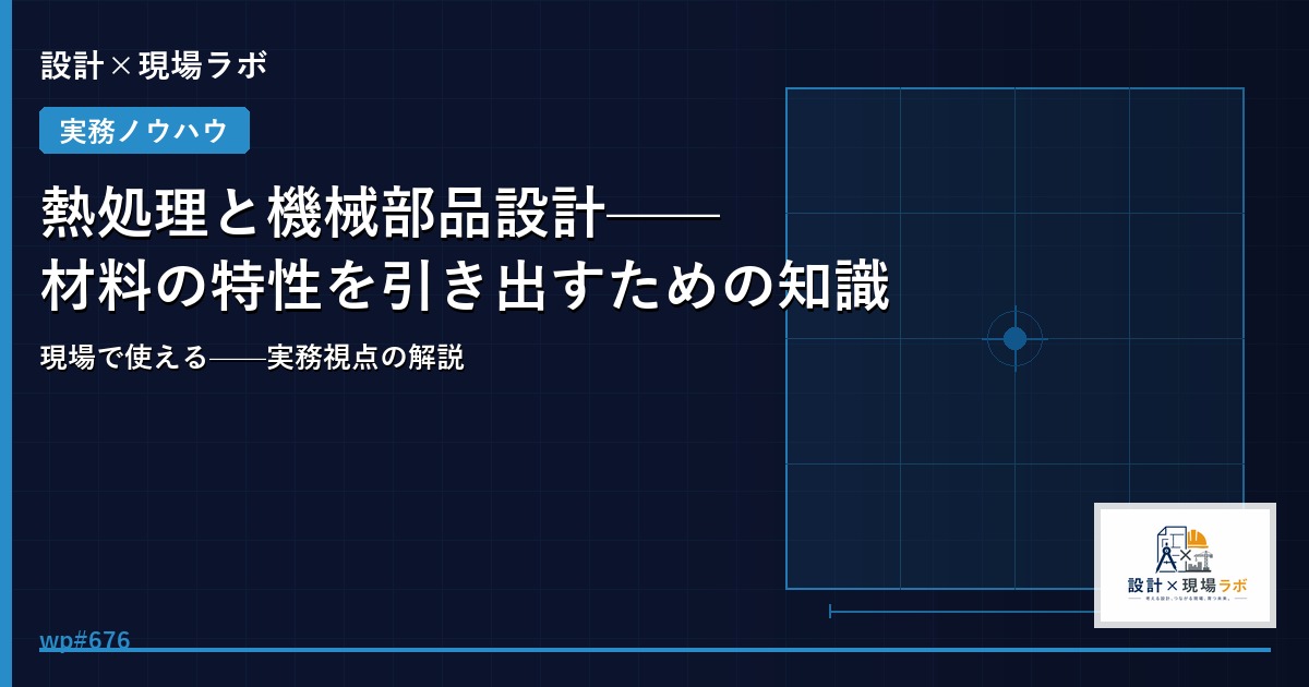 熱処理と機械部品設計——材料の特性を引き出すための知識