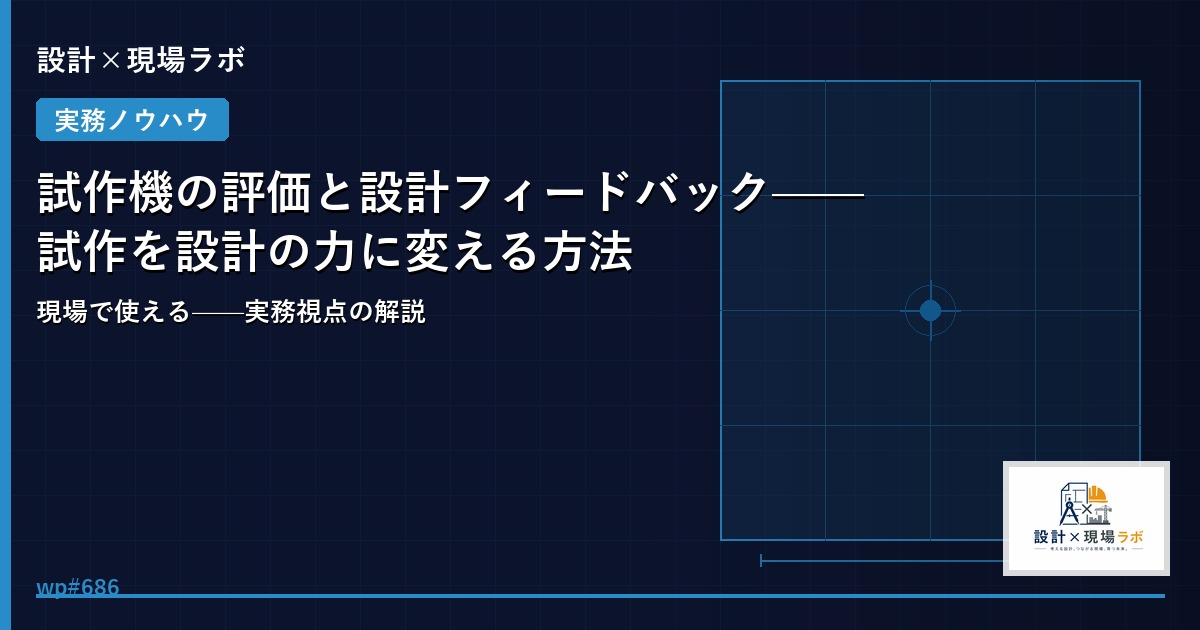 試作機の評価と設計フィードバック——試作を設計の力に変える方法