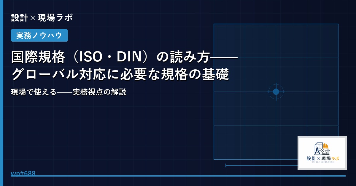 国際規格（ISO・DIN）の読み方——グローバル対応に必要な規格の基礎