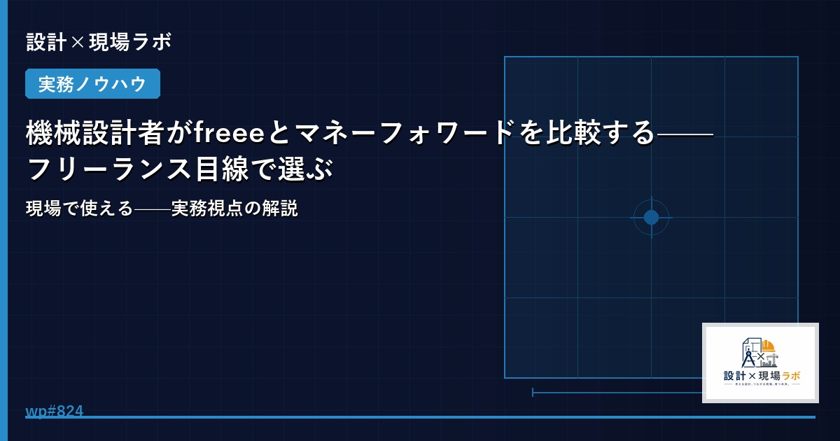 機械設計者がfreeeとマネーフォワードを比較する——フリーランス目線で選ぶ