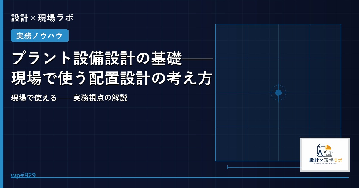 プラント設備設計の基礎——現場で使う配置設計の考え方