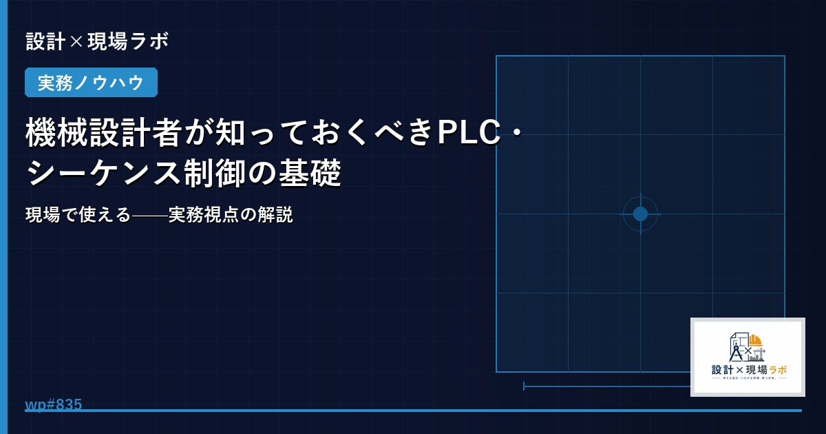 機械設計者が知っておくべきPLC・シーケンス制御の基礎