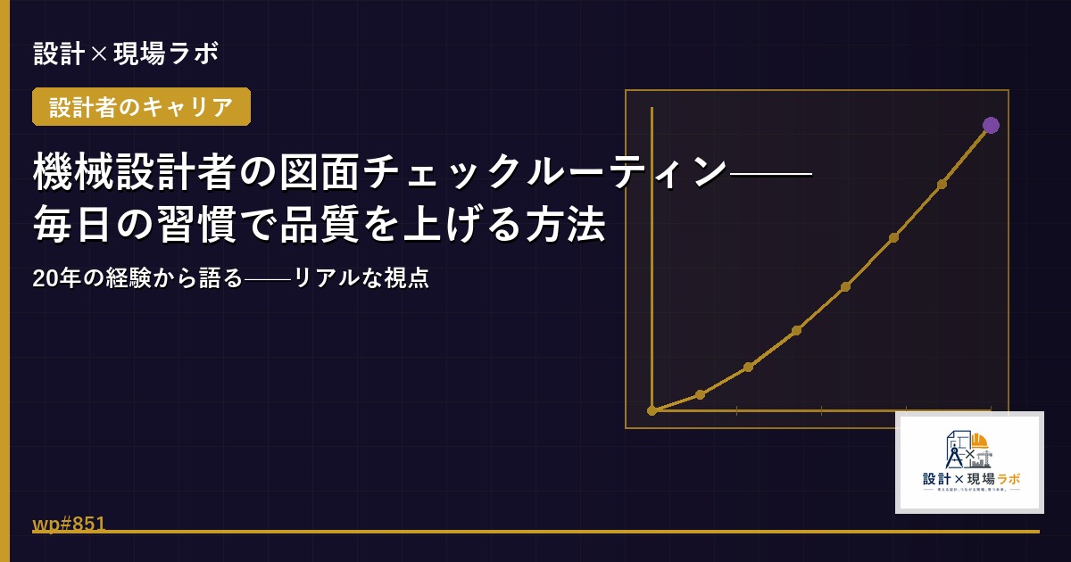 機械設計者の図面チェックルーティン——毎日の習慣で品質を上げる方法