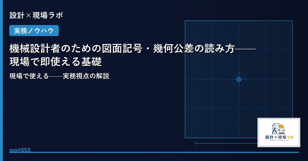 機械設計者のための図面記号・幾何公差の読み方——現場で即使える基礎