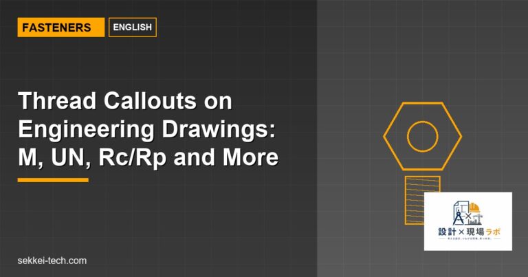 Understanding Thread Callout Thread Callouts on Engineering Drawings: M, UN, Rc/Rp and More | 設計×現場ラボ