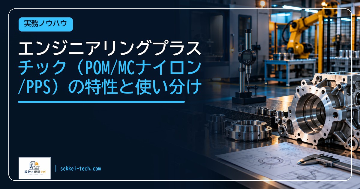 エンジニアリングプラスチック（POM/MCナイロン/PPS）の特性と使い分け