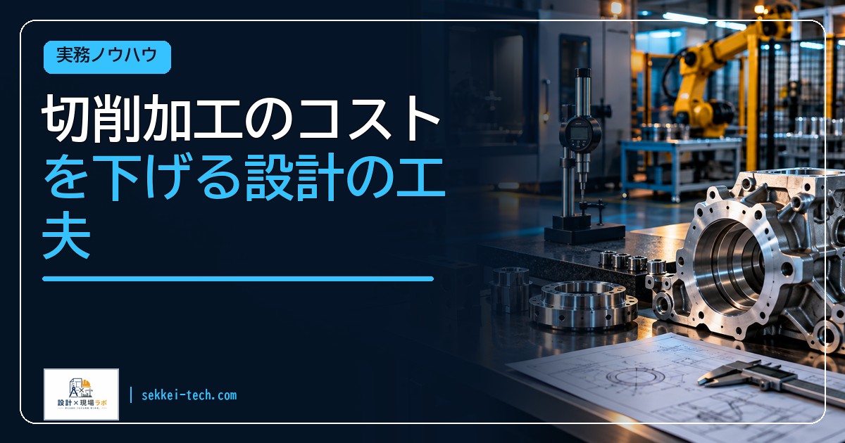 切削加工のコストを下げる設計の工夫