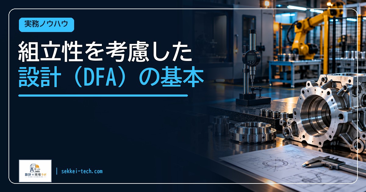 組立性を考慮した設計（DFA）の基本