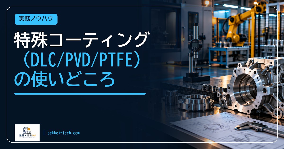 特殊コーティング（DLC/PVD/PTFE）の使いどころ