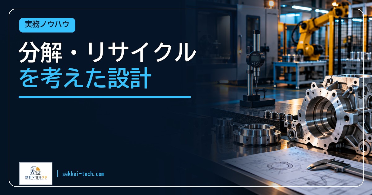 分解・リサイクルを考えた設計