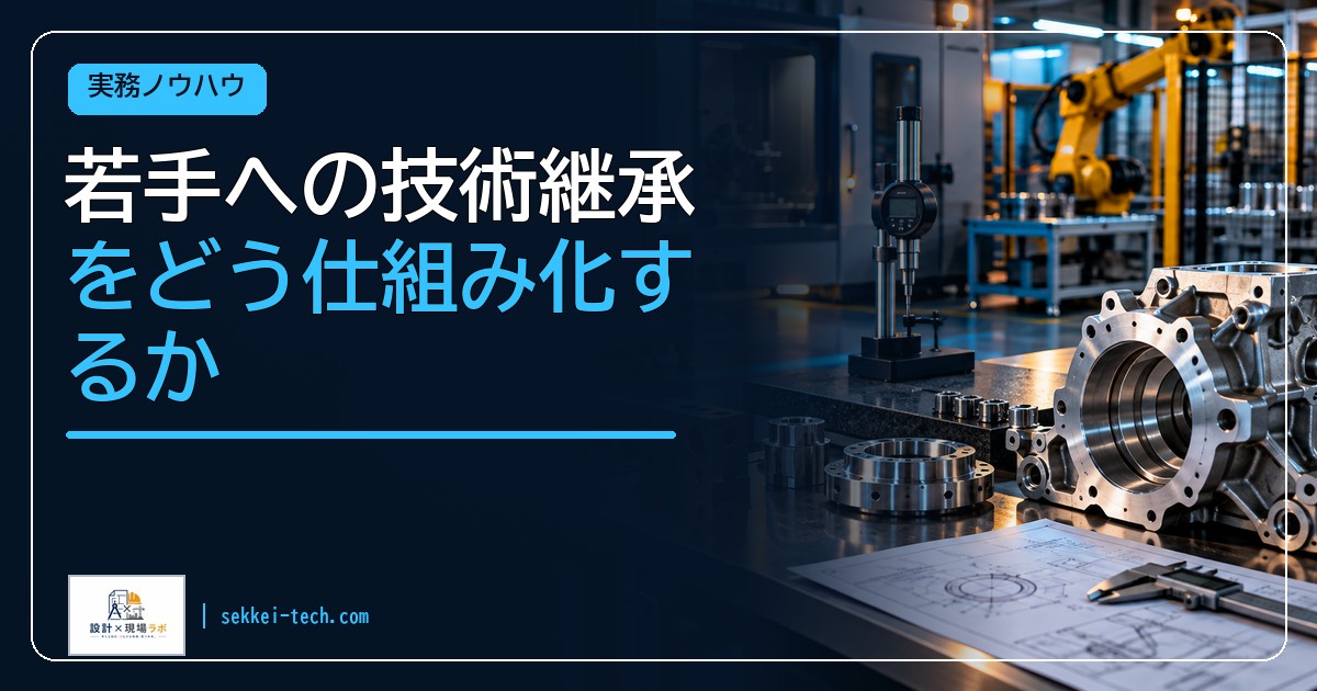 若手への技術継承をどう仕組み化するか