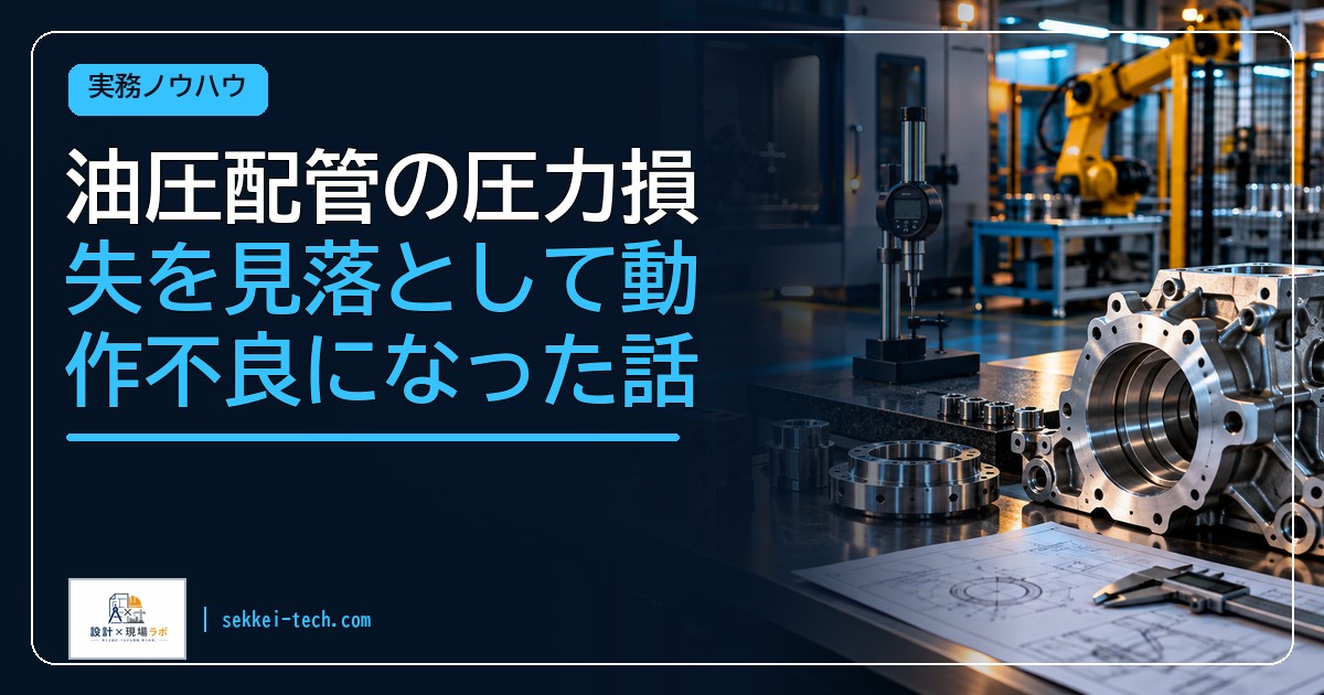油圧配管の圧力損失を見落として動作不良になった話