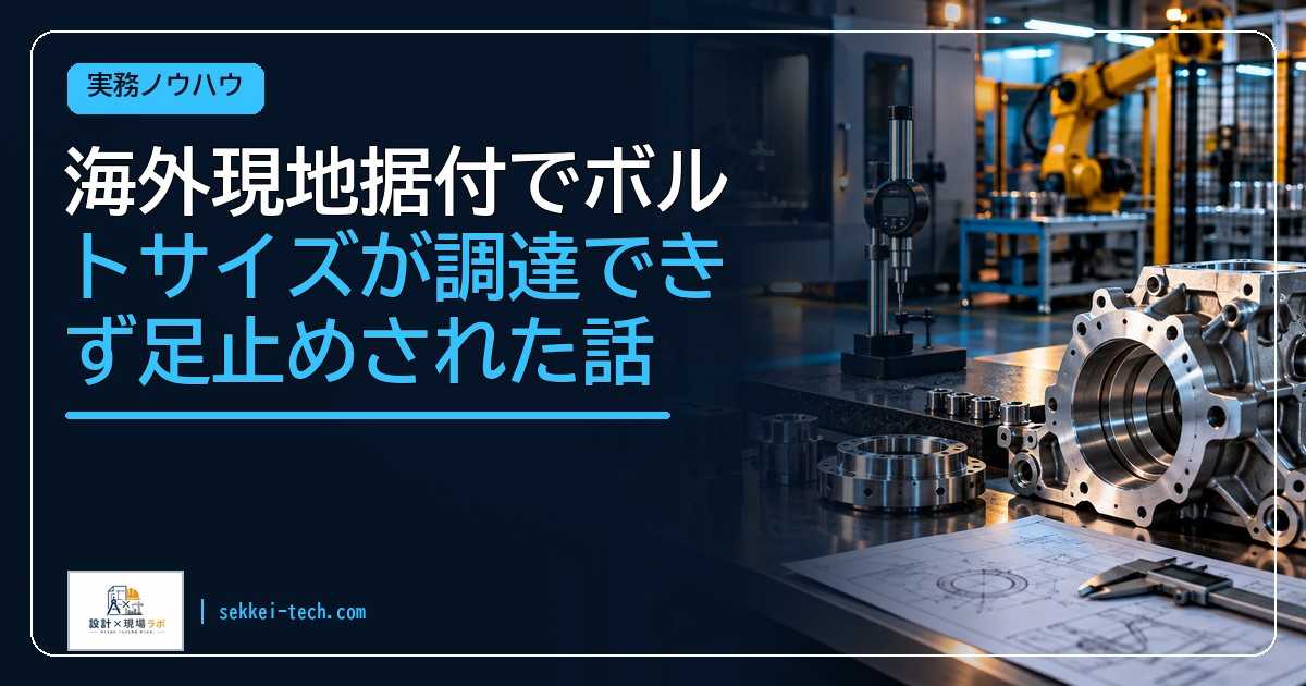 海外現地据付でボルトサイズが調達できず足止めされた話