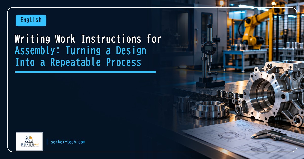 Writing Work Instructions for Assembly: Turning a Design Into a Repeatable Process