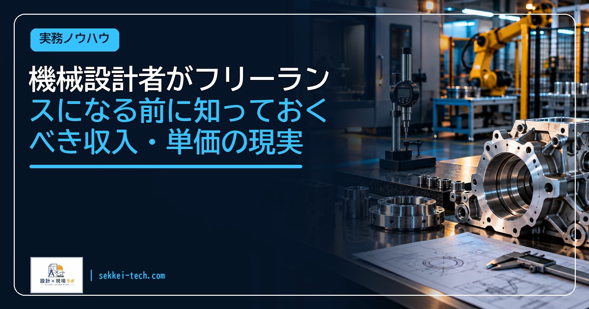 機械設計者がフリーランスになる前に知っておくべき収入・単価の現実