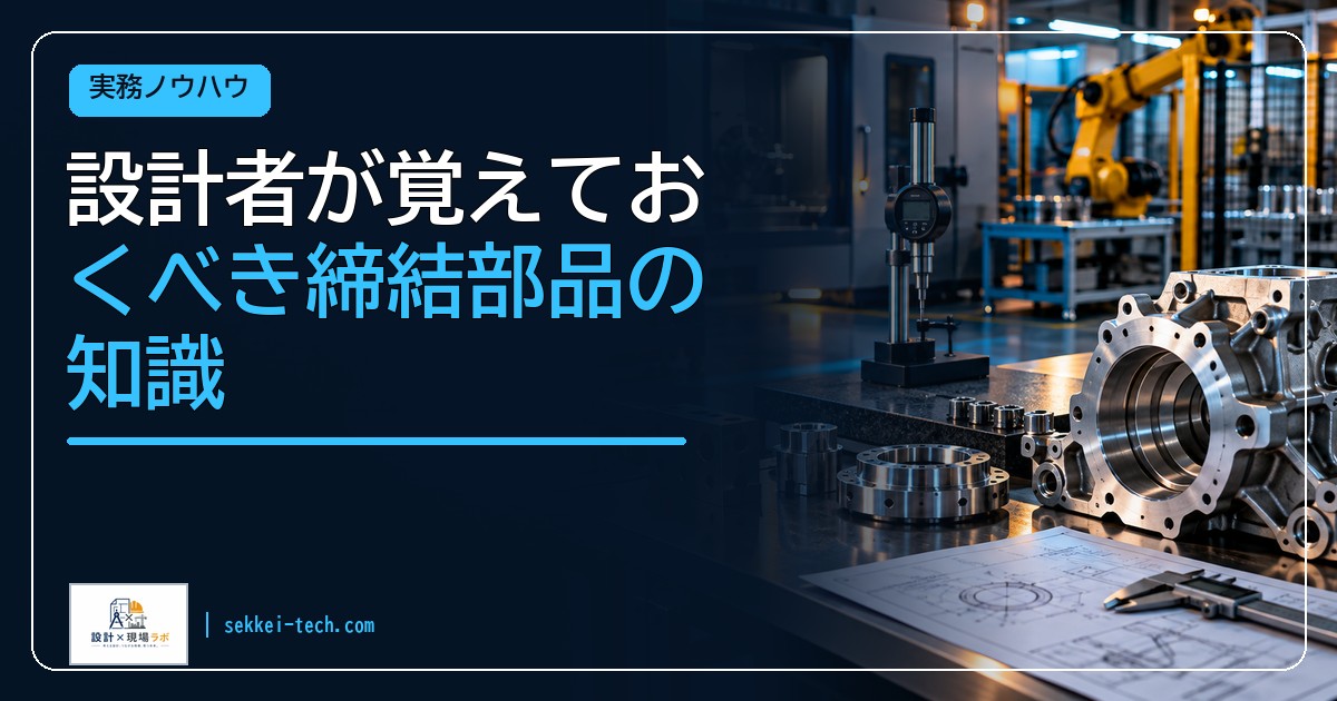 設計者が覚えておくべき締結部品の知識