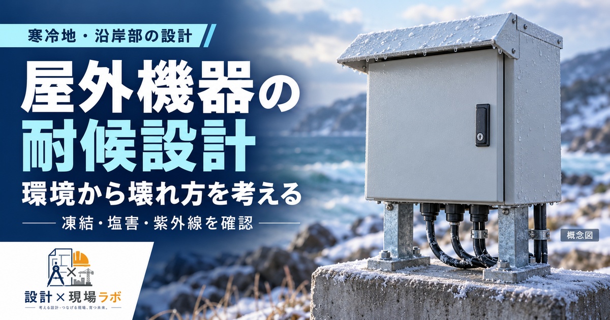 寒冷地・屋外設置機器の耐候設計——凍結・塩害・紫外線劣化への対処